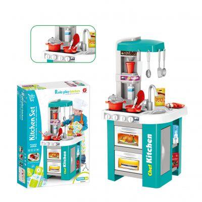 Children's Plastic Kitchen Play Set Sound & Light-Enhanced Toy Table Play House photo-4