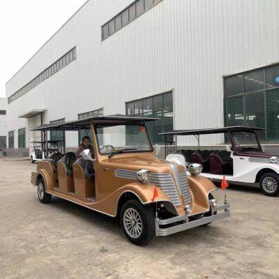 8-seater Electric Vintage Car, Retro Sightseeing Vehicle for Tourist Reception in Scenic Areas, Electric Vehicle for Property Viewing in Villas and Real Estate Projects photo-2