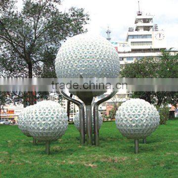 stainless steel garden sculpture,badge statue