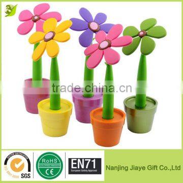 Wholesale Cheap Promotion Sunflower Design Silicone Ballpoint Pen