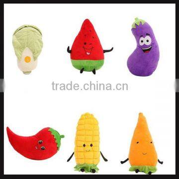 soft cartoon plush vegetables and fruits toys for kids