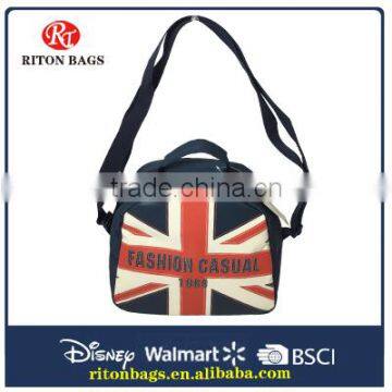 Wholesale Eco Friendly 600D PU England Flag Lunch Bag