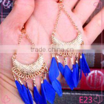 Handmade feather indian earring jewellery, beautiful earring designs for women