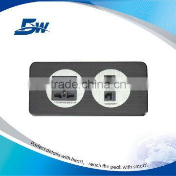 BW-W63 Electrical Socket Panel Mount/ALuminum Media Hub Wall Outlet Plate photo-4