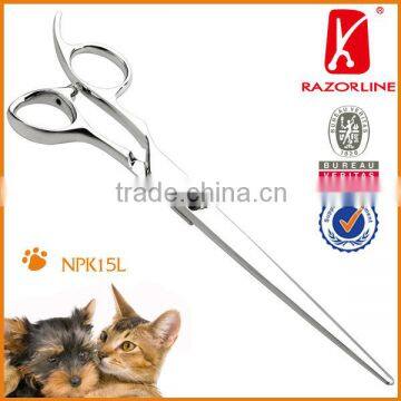 NPK15L SUS440C stainless steel professional Grooming scissor TIJERAS DE MASCOTA