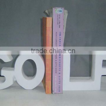 Aluminum Golf bookend, Library Bookend, Decorative Bookends