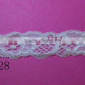 swiss voile stretch white lingerie lace trimming for dress