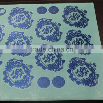 2014 nickel silver electroplated metal sticker printing