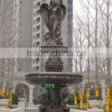 Bronze large angel garden fountain statue