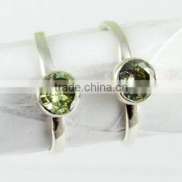 Awesome !! Green CZ 925 Sterling Silver Toe Rings, 925 Sterling Silver Jewelry, Indian Wholesaler And Manufacturer