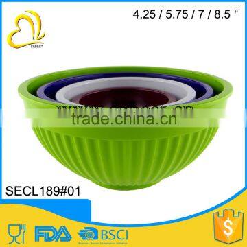 factory direct sale solid colored melamine salad plastic mixing bowl