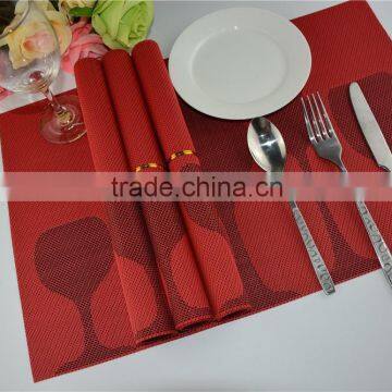 Wineglass European Style Kitchen Placemats Washed Easy Clean Breakfast Lunch Dinner Cup Print Place Mat/ Table Mat Mateial PVC photo-5