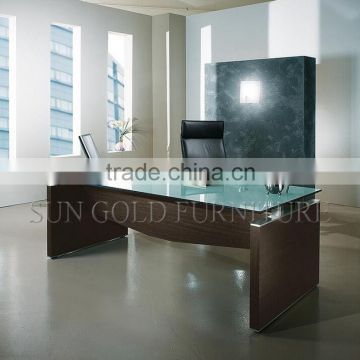 Modern Manager Table Elegant Executive OfficeTempered Glass Desk(SZ-OD491)