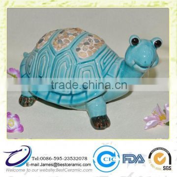 Blue Glazed Ceramic animal lawn ornaments