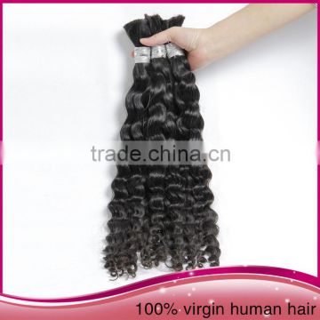 Hot Selling Long Kinky Curly Natural Color Human Hair Bulk Cheap Brazilan Human Hair Bulk