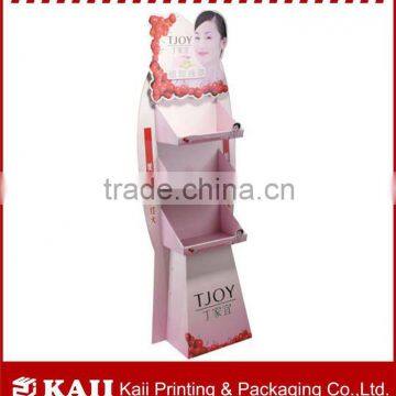 pink foldable cosmetic counter top cardboard display box