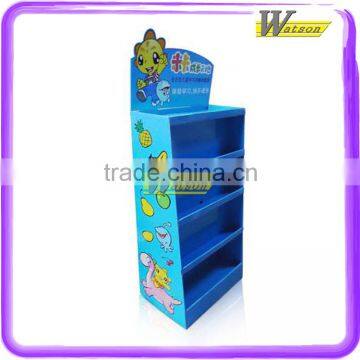 corrugated customized tiered children toy car cardboard display stand for baby fruit toy new product