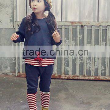 2016 Spring New Fashion Child Clothes for Korean Style Girls Wear Baby Clothing Set Wholesale 2 Pieces Kids Clothes(ulikGC094) photo-2
