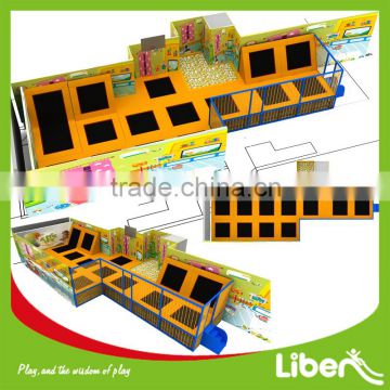 Practical Liben Factory Price Custom Size Exciting Children Amusement Indoor Trampoline Park for Kids Jumping