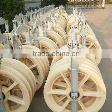 large diameter wire nylon pulley block or Conductor pulley blocks