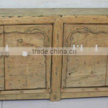 Chinese Antique Beatiful Reclaimed Wood hand carved cabinet