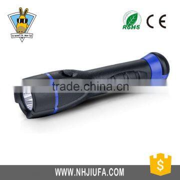 JF 3 LED rubber flashlight plastic,waterproof torch light,strong bright plastic flashlight