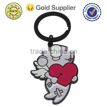 Hot Selling Free Sample Cute Design Felt Zinc Alloy Metal Keychain on Sale photo-3