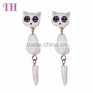 Assorted cat pattern resin sterile drop indian fashion earring