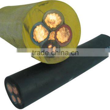 Flat Flexible copper conductor rubber cable 50MM2