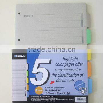 Index Paper 907-4GSV - Divided Paper - Easier to Clasify your documents