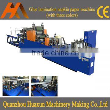 Automatic embossing printing folding napkin serviette paper making machine