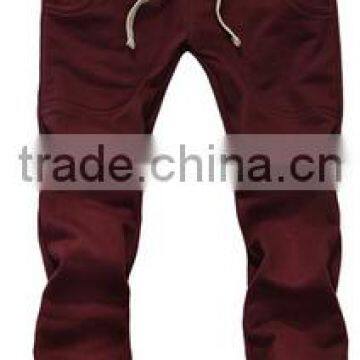 2015 high quality fashion design men trend cotton red pants casual pants