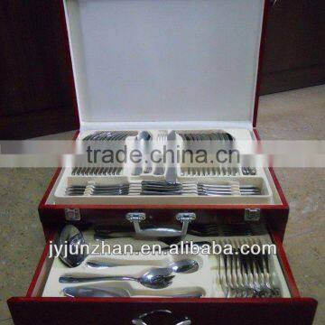 84pcs flatware set of stainless steel 430 material with food certificate--direct factory sell