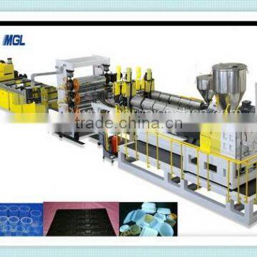 Multi function super quality thermoforming plastic extrusion line