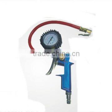 Automobiles air infalting gun with tire gauge