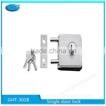 SS 304 single lock with hock for front glass door