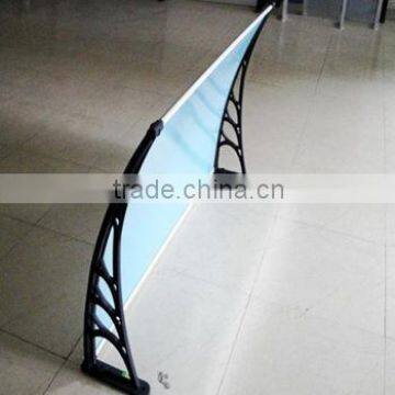 polycarbonate solid sheet with blue polycarbonate awning