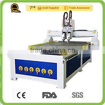 Pneumatic tool change 2 spindle 1325 router cnc machine