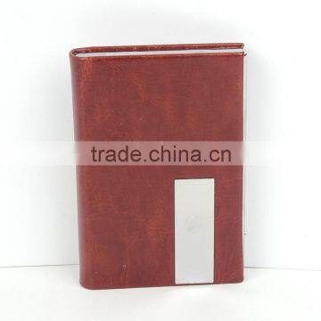 Promotion Elegant Pocket Aluminum Leather Metal Business Name Card Holder photo-2