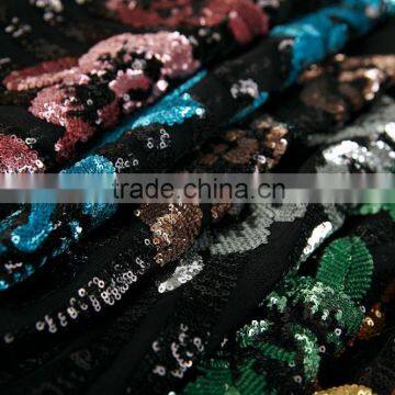 Sequin Embroidery Cloth;3mm+3mm Gold Embroidery Cloth;Polyester Fiber;dress, Home Textile Toys Crafts Use photo-4