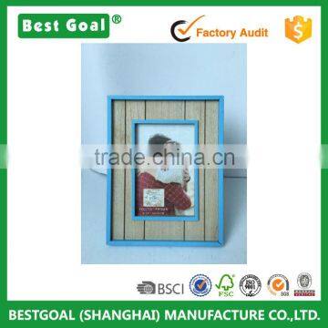 Fashion design handmade Blue edge wood photo frame