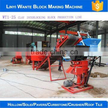 WT1-25 interlock clay brick making machine south africa