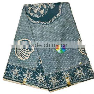 100% Polyester Satin Wax Print Fabric for Lining 2016 New Design