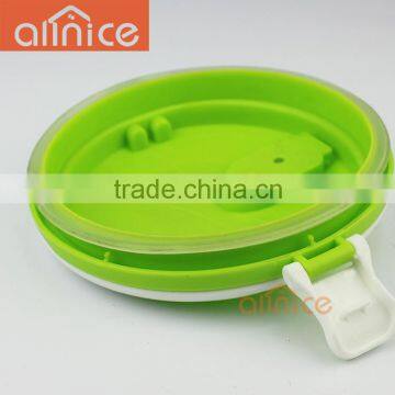 Multilayer Light Surface Round Shape Design Insulation PP Inner Stainless Steel Tiffin Box /bento Box With Air Hole p Handle photo-5