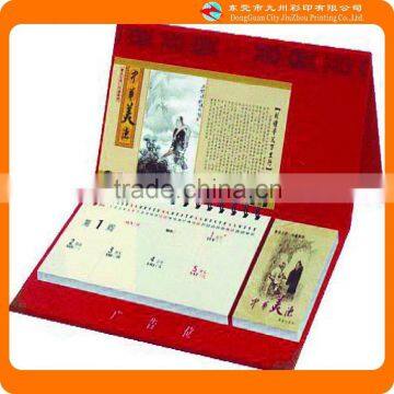 2015 wholesale custom office perpetual daily spiral bound desk calender printing