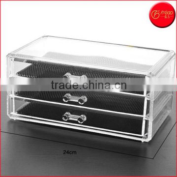 3 layer acrylic drawer makeup storage box makeup case