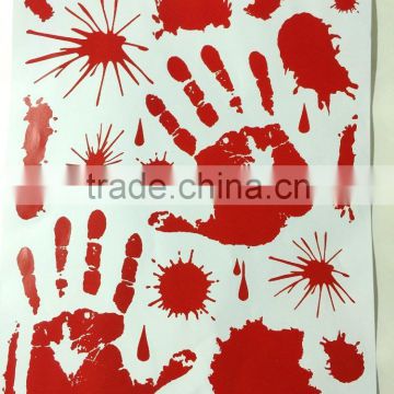 Hot sell custom pvc halloween CLINGS halloween sticker