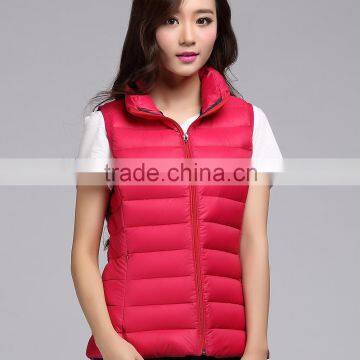 Autumn/winter Ultralight Red Coat Vest Women's Waistcoat