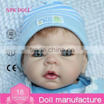 22inch Silicone Reborn Baby Doll Wholesale Fashion Doll Blue Handmade Doll Clothes Newborn Lifelike Doll photo-5