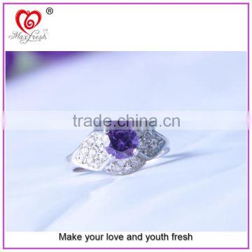 fashion latest white gold wedding ring girls diamond ring pure silver ring diamond ring for girls